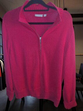 Size Large Red Zip up Sweater